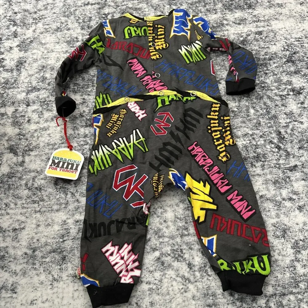 9M‎ NEW Gwen Stefani Harajuku Mini No Doubt Lovers One Piece Jumpsuit Gray Baby
